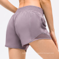 New Design Yoga Shorts With Pockets Stretchy Waistband Womans Running Shorts Breathable Gym Sports Shorts